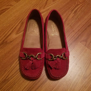 Aerosoles Super Soft Dark Red Suede flats, 8.5M